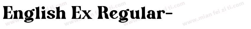 English Ex Regular字体转换